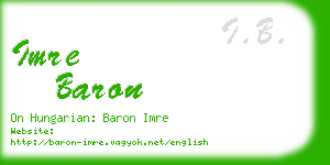 imre baron business card